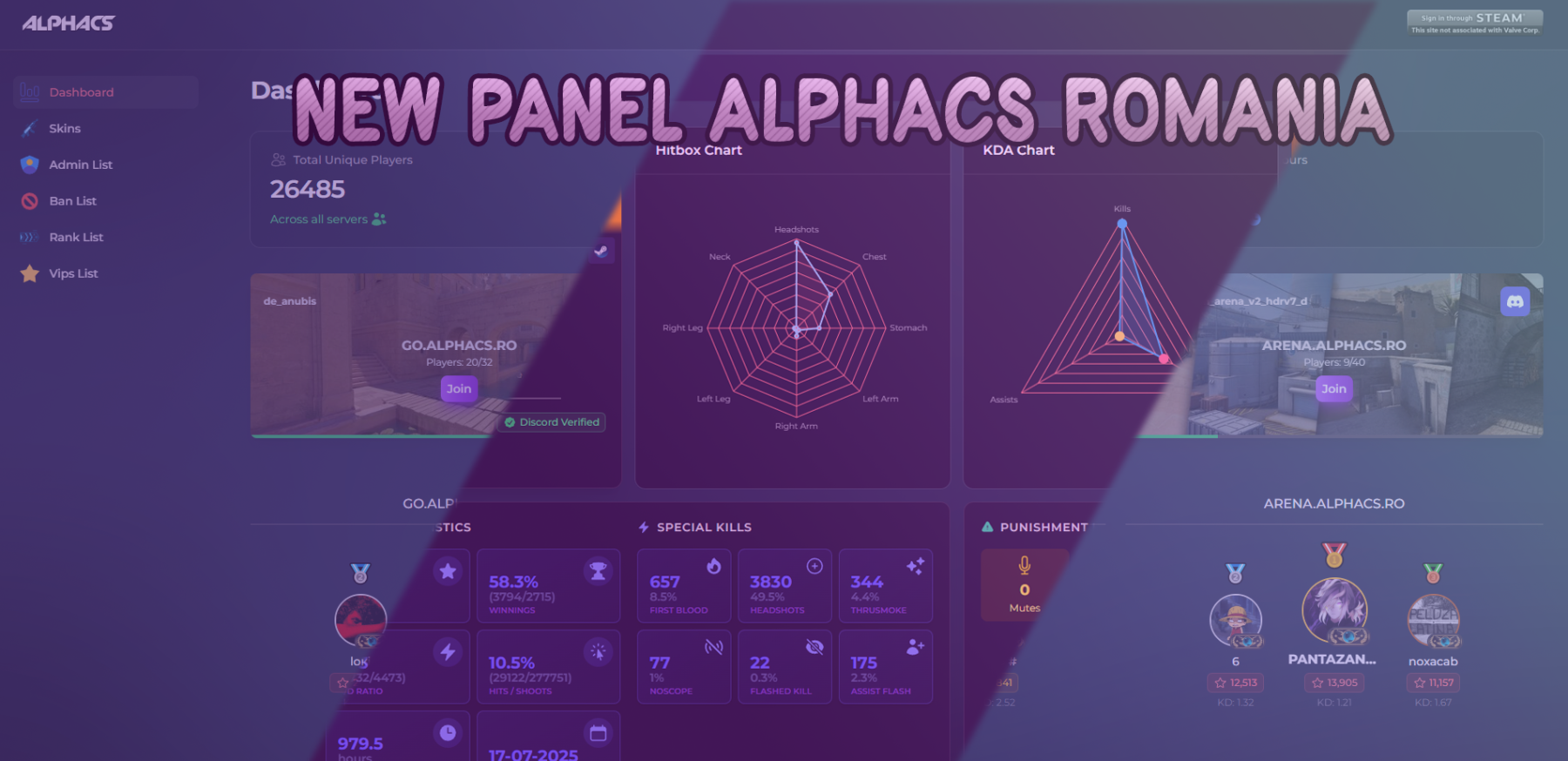 Panel CS2 Stats and Management